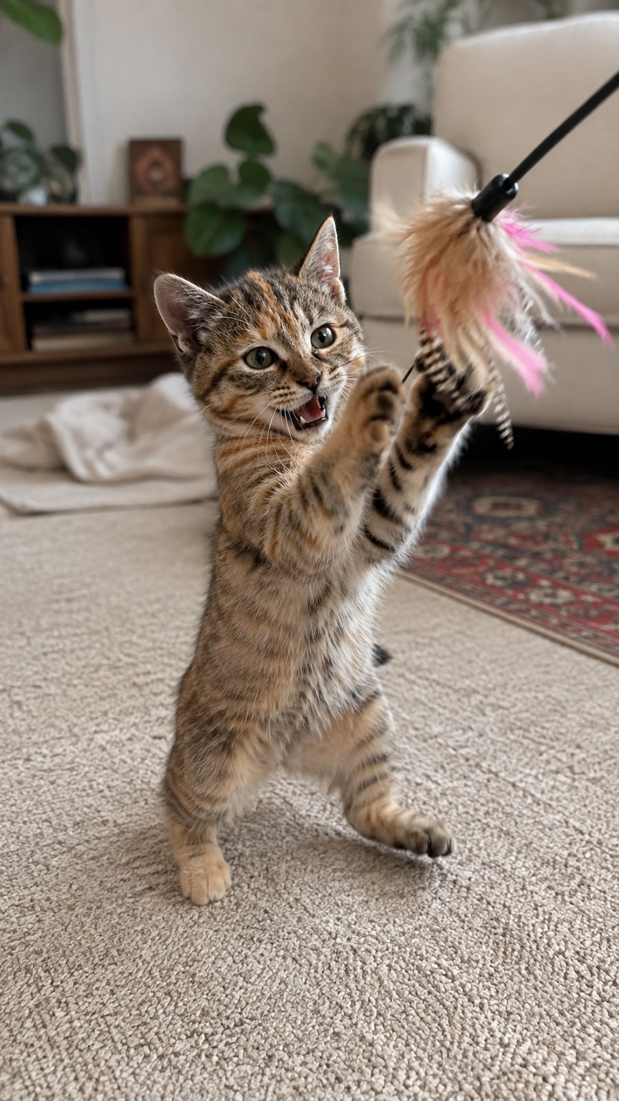 おもちゃで遊ぶ子猫